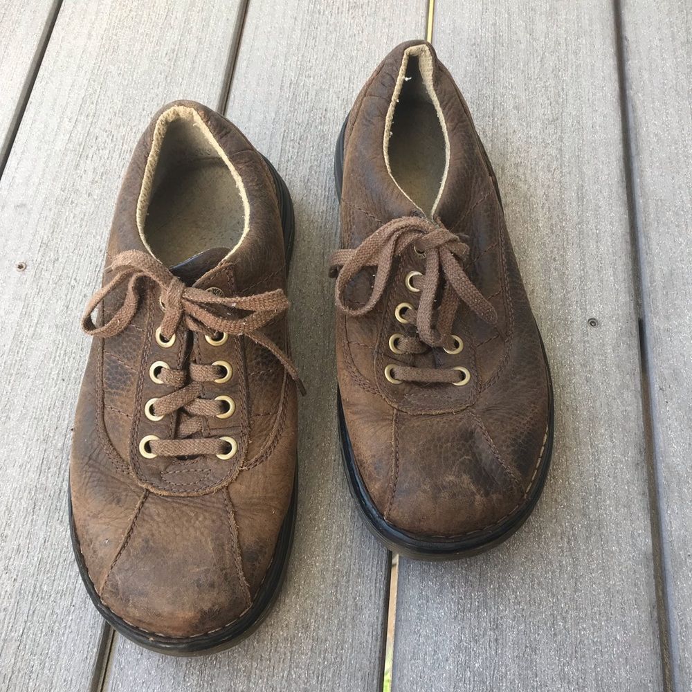 Dr. Martens John Brown Leather 5 Eye Shoes - Picture 2 of 7